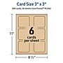 Avery Integrated Cards, 3" x 3", Matte Kraft Brown, 300/Box (95336)~#|#~43989F81-9FA9-4EDA-919D9BD9D3365759_sc7