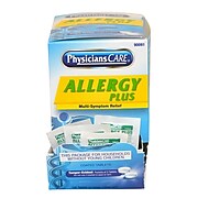 Physicians Care Allergy Plus Multi-Symptom Relief Tablets, 4 Hours, 2/Packet, 50 Packets/Box (90091)