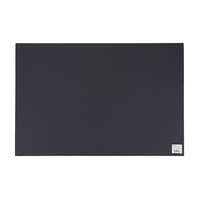 Staples Foam Display Board, 20" x 30", Black (20179-US) image 1