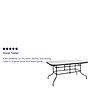 Flash Furniture Tory Rectangular Tempered Glass and Metal Table with Umbrella Hole (TLH089)~#|#~439BCB13-51C8-4F3A-B74A9774A5FBF86A_sc7