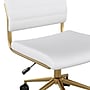 Martha Stewart Ivy Armless Faux Leather Swivel Office Chair, White/Polished Brass (CH2209211WHGLD)~#|#~439F3B37-3680-4A92-856FF29A1EA1CD0F_sc7