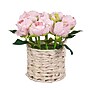 National Tree Company 10" Light Pink Peony Flower Bouquet in White Basket (MT81-06126GPW-1)~#|#~43A4F5B3-EC56-4EF4-B99926FBBFAAA6A6_sc7
