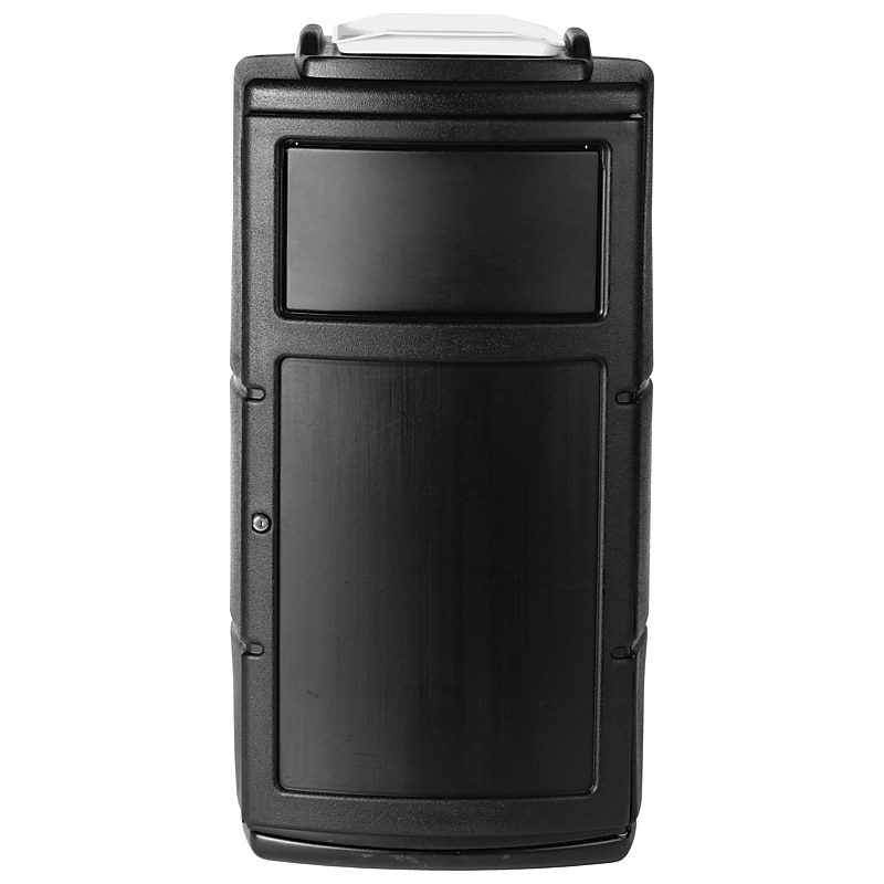 Commercial Zone PolyTec Polyethylene Indoor/Outdoor Swing Lid Trash Can, 25 Gallon, Black (775901SE) image 1