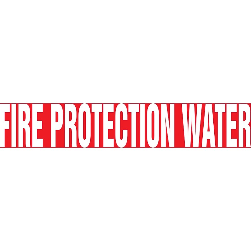 Accuform Snap Tite Pipe Marker, FIRE PROTECTION WATER, 3/4" to 1-1/4", White/Red (RPK323STA) image 1