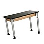 Diversified Woodcrafts Uplift! Hybrid ADA Rectangular Science Table, 54" x 24", Height Adjustable, Black/Oak (P8201K)~#|#~43A9E2A8-DEB1-47FA-ABB95DB375ACDC17_sc7