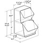 Azar Clear Organizer Two-Tier Extra Small Plastic Storage Bin, 10.25" x 5.25"x 5.12", Clear, 2/Pack (556760-2PK)~#|#~43AB1EDC-43B0-4533-94A40A327229CABF_sc7