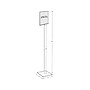 Azar Sign Holder, 12" x 56.5", Vertical, Freestanding, Clear/Silver, Acrylic (300863)~#|#~43AF544A-F6CE-4040-AEFE8AB5C7D5F19F_sc7