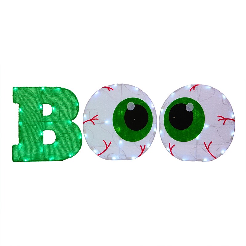 National Tree Company 44" 2D Tinsel Fabric BOO Sign Decoration (DF-23050004L) image 1