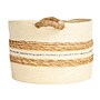 Household Essentials Handwoven Corded Paper & Cattail Striped Baskets with Handles, 3/Set (HE1228)~#|#~43B537B2-6E6A-468E-BB2B7502FA9777B8_sc7
