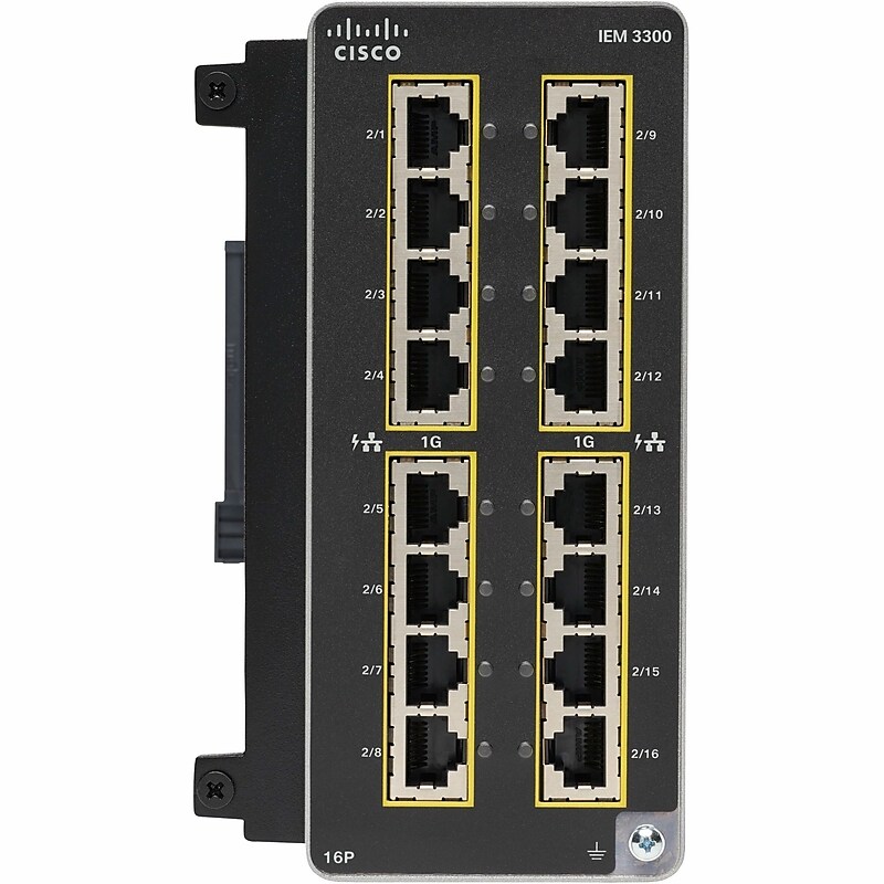 Cisco Catalyst IE3300 16-Port Gigabit Ethernet Managed Switch Expanded Module, Black (IEM-3300-16T=) image 1