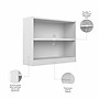 Bush Furniture Universal 30"H 2-Shelf Bookcase, Pure White (WL12413)~#|#~43BA028A-DDEC-4C79-857338D001DC4E3A_sc7