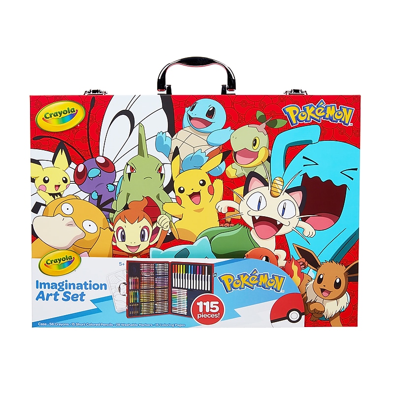 Crayola Imagination Art Set, Pokémon, 115 Pieces/Set (BIN042925) image 1