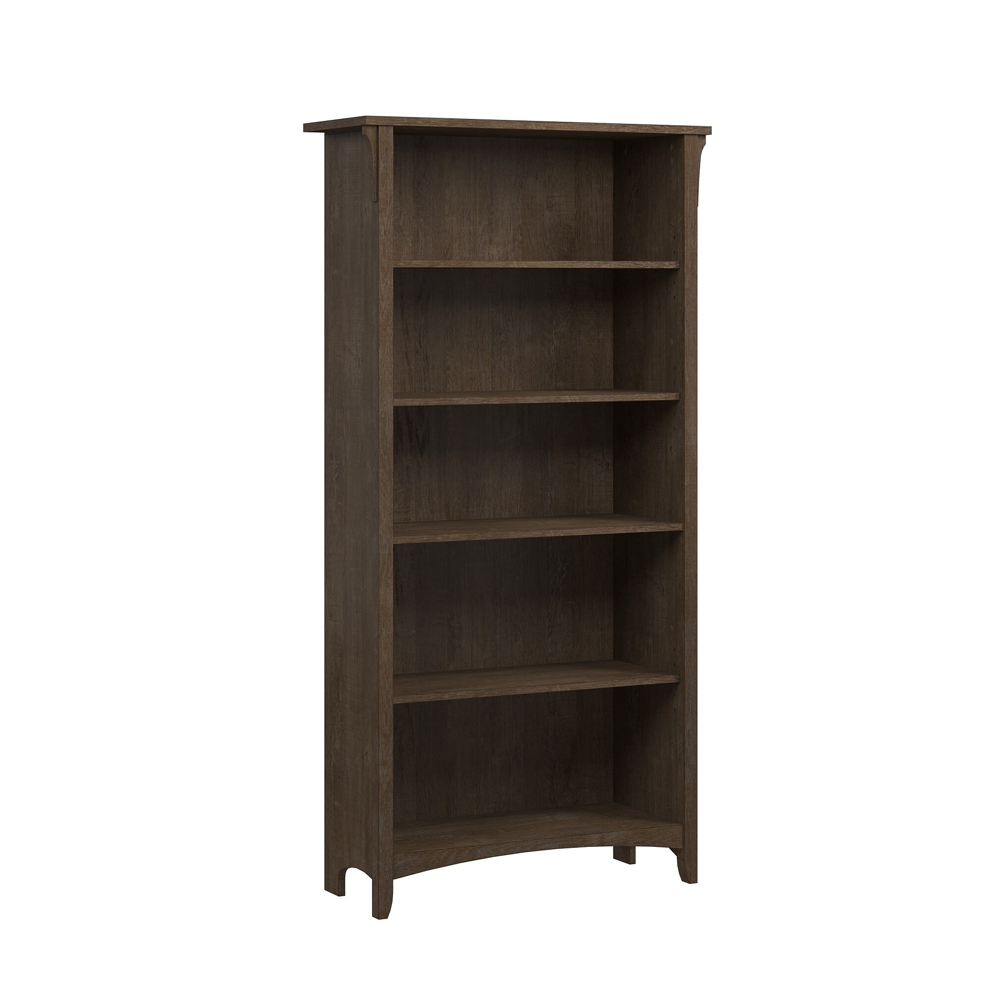 Bush Home Salinas Tall 5 Shelf Bookcase, Ash Brown (SAB132ABR-03) Sansujyuku sansujyuku.com