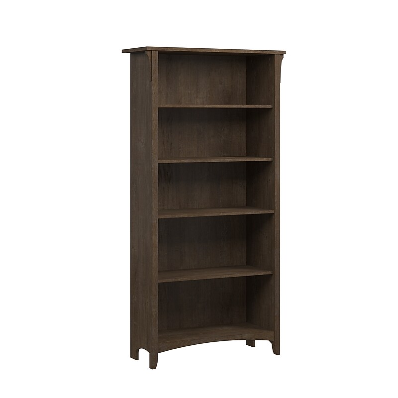 Bush Furniture Salinas 5-Shelf 63"H Bookcase, Ash Brown (SAB132ABR-03) image 1