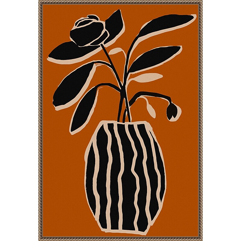 Amanti Art Ochre Still Life No 5 by Treechild  Framed Canvas Wall Art Print, 23" x 33" (A42678302772) image 1