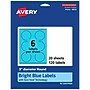 Avery Laser/Inkjet Multipurpose Circle Labels, 3" Dia., Bright Blue, 120/Pack (94513)~#|#~43C21735-639D-4476-98F71943CB5B8C44_sc7