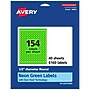Avery Laser/Inkjet Multipurpose Circle Labels, 0.5" Dia., Neon Green, 6160/Pack (94503)~#|#~43C967C6-CE69-4588-82B9CDF83AF4928F_sc7