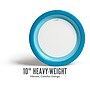 Perk™ Heavy-Weight Paper Plates, 10", Blue/White, 500/Carton (PK54330CT)~#|#~43CD6CA2-4504-47D1-A39B8A3E8EB2E09B_sc7