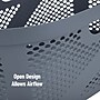Mind Reader 10.57-Gallon Laundry Basket with Handles, Plastic, Gray, 2/Set (2HHAMP40-GRY)~#|#~43D0506C-6BBA-41E7-97568A4622CE2E44_sc7