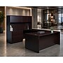 Boss Office Products 66" U-Shaped Desk with Lateral File and Hutch, Mocha (GROUPA17-MOC)~#|#~43D3F8EB-4510-45E6-ACD1BB9D5E597200_sc7