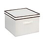 Household Essentials Medium Stackable Folding Fabric Square KD Storage Box With Lid, 10" x 15"x 15", 39 Qt., Cream (517-1)~#|#~43D4315D-D7AF-4FCD-9FD6130EFA445A6B_sc7