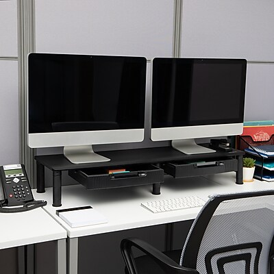 Mind Reader Anchor Adjustable Dual Monitor Stand, Up to 40″ Monitors, Black (DUBMODR-BLK) Sansujyuku sansujyuku.com