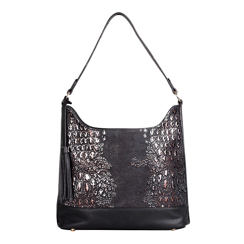 Karla Hanson Eva Canvas Hobo Bag, Black (80105BLACK) image 1