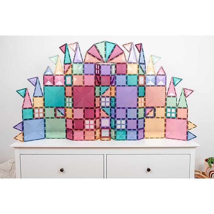 Connetix Magnetic Tiles Pastel Creative Pack, 120 Pieces