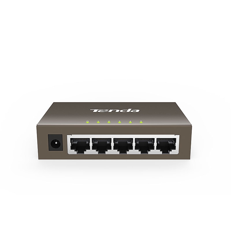 Tenda 5-Port Gigabit Ethernet Unmanaged Switch, 1000Mbps, Black (TEG1005D) image 1