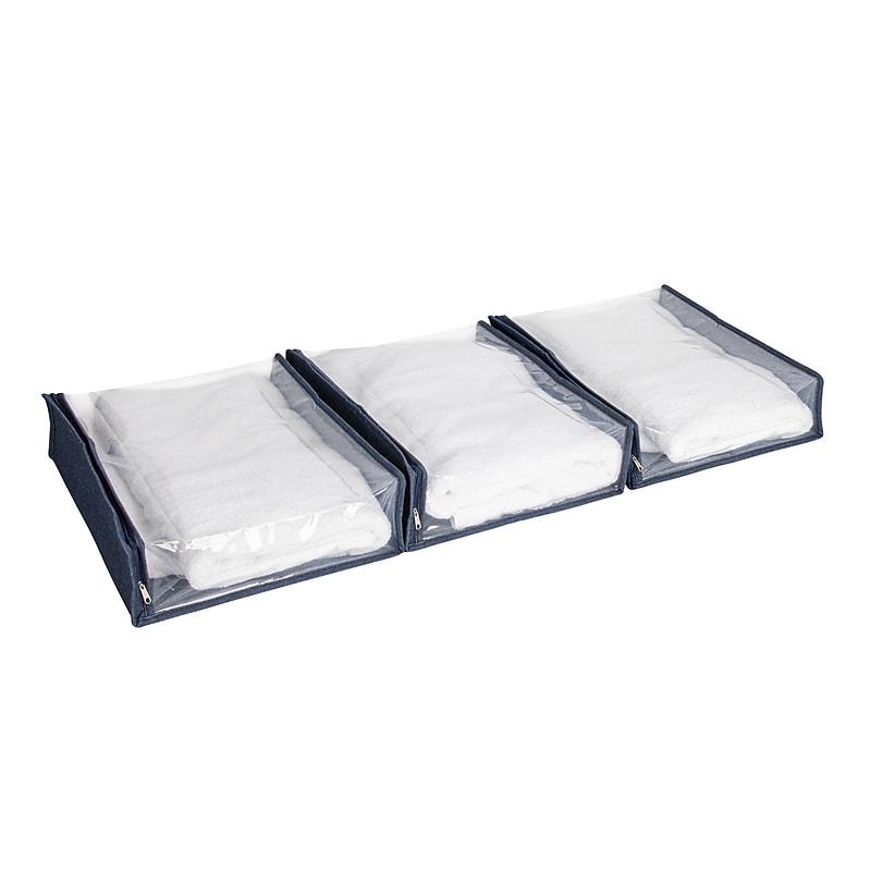 Household Essentials Under Bed Storage Bag, Blue, 3/Set (HE1068) image 1