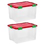 Iris 74 Quart Storage Container with Lid, Plastic, Clear, 2/Pack (588783)~#|#~43F11B4D-F920-4EB8-8C4DE2AF24353663_sc7