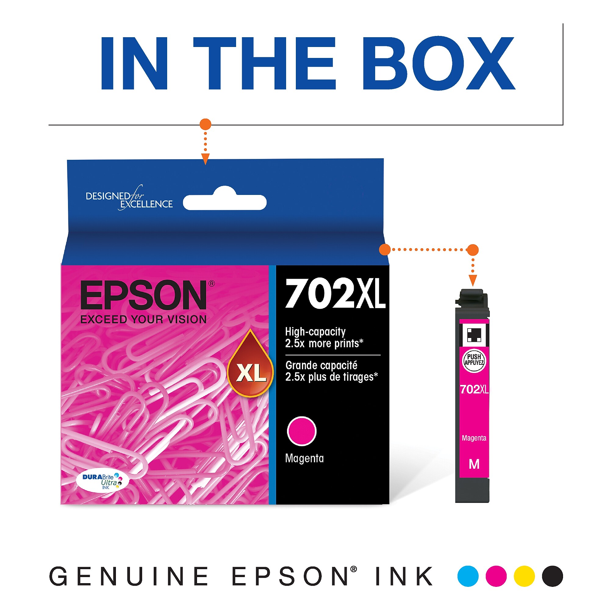 Epson T702XL Magenta High Yield Ink Cartridge   (T702XL320-S) Sansujyuku sansujyuku.com