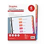Staples Customizable Table of Contents Numeric Dividers, 8-Tabs, 6 Sets, Multicolor (ST62969)~#|#~43F9B9F6-9D16-4B6D-AF3F7C86C325CD8D_sc7