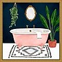 Amanti Art Boho Bath II by Victoria Borges Framed Canvas Wall Art Print, 16" x 16" (A42675040729)~#|#~43FE587A-F183-48F6-82FA4F5B6D93B511_sc7