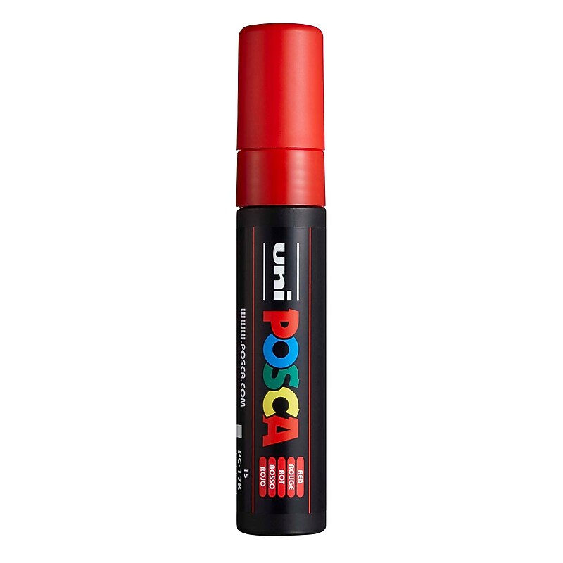 POSCA PC-17K Water Based Paint Marker, Extra Broad Tip, Red (UBCPC17KRED) image 1