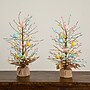 Nearly Natural 24-in Pre-Lit Artificial Easter Egg Twig Tree with 30 LED Lights in Burlap Wrapped Base - Set of 2 (T5468)~#|#~4403E2F3-AC72-4A48-B47025E72D18D665_sc7