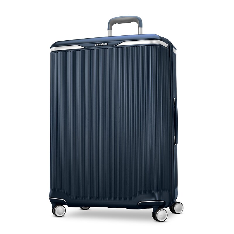 Samsonite Silhouette 18 30" Hardside Checked Luggage with Spinner Wheels, Deep Navy (153645-D418) image 1