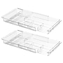 iDESIGN 7-Compartment Expandable Plastic Drawer Organizer, Clear, 2 Piece (29019M2)~#|#~440CC65E-A10C-4D3E-9BD4196202BF40A0_sc7