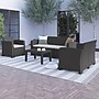 Flash Furniture Seneca Faux Rattan Chair, Loveseat, Sofa and Table Set, Dark Gray, 4/Set (DADSF123TDKGY)~#|#~440E0349-F38D-4CAB-A7C318B52C99D737_sc7