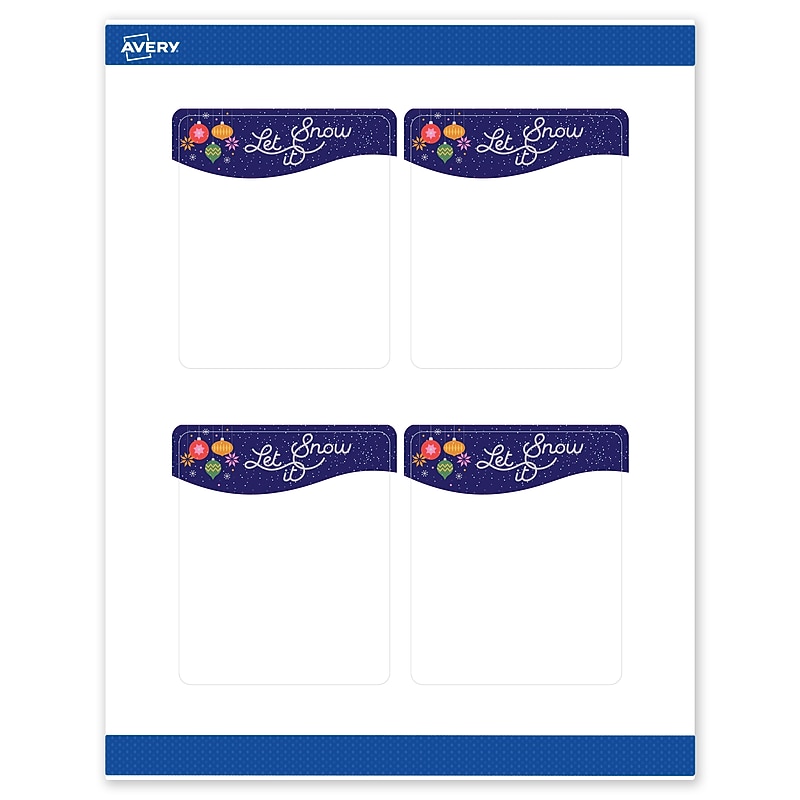 Avery Rectangle Multipurpose Labels, 4" x 3-1/3", White, 40/Pack (19479370434) image 1