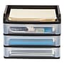 Iris Medium 3-Drawer Desktop Storage, Plastic, Black/Clear (150181)~#|#~44124030-6D06-449A-A05CF61D51B13049_sc7