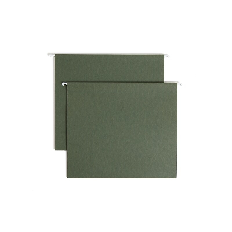 Smead Hanging File Folders with Box Bottom, 2" Expansion, Letter Size, Standard Green, 25/Box (64259) image 1
