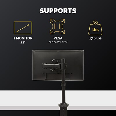 Fellowes Reflex Adjustable Monitor Arm, Up to 32″ Monitor, Black (8502501) Sansujyuku sansujyuku.com