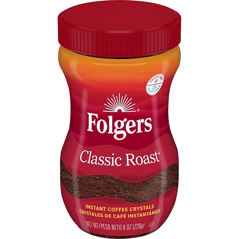 Folgers Classic Roast Instant Coffee, Medium Roast (SMU20629) image 1