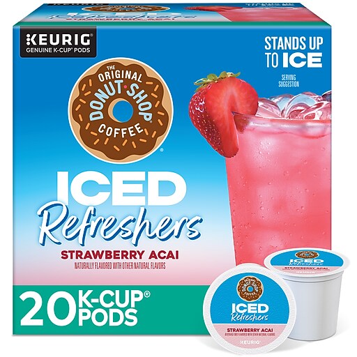 The Original Donut Shop Iced Refreshers Strawberry Acai, Keurig® K