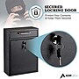 AdirOffice Steel Large Wall Mounted Drop Box Interoffice Mailbox, Key Lock, Black (631-04-BLK-PKG)~#|#~442ABC69-8F2D-4F93-852A88ACEF62665D_sc7