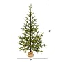 Nearly Natural 4' Fraser Fir Natural Look Artificial Christmas Tree with 100 Clear LED Lights and a Burlap Base (T1989)~#|#~4433EFC3-A605-48B8-BD1BB75C0DFF1666_sc7