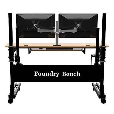 VersaDesk Foundry Bench 60"W Electric Adjustable Standing Desk - Thumbnail 3