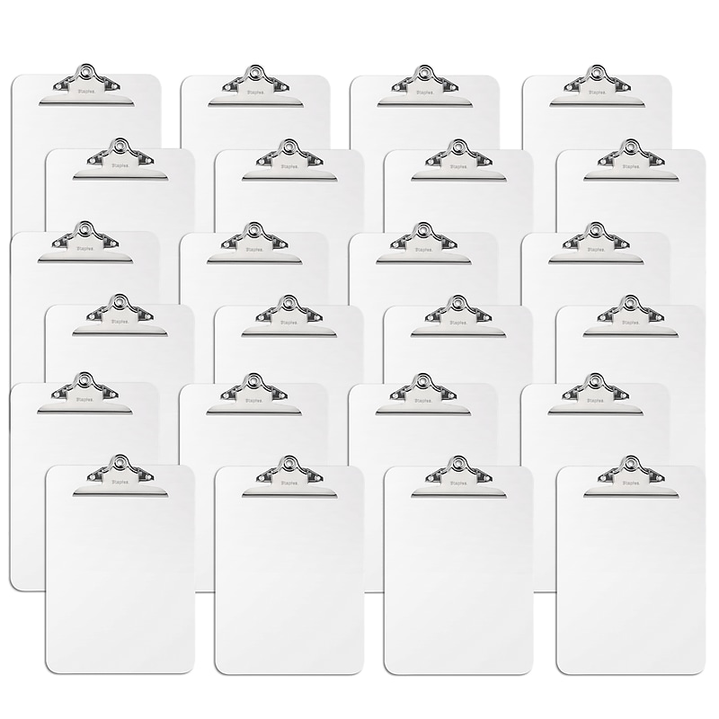 Staples® Plastic Clipboard, Letter Size, Clear, 24/Pack image 1