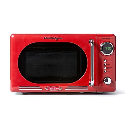 Nostalgia Retro 0.7 Cubic Foot Countertop Microwave, Retro Red (NRMO7RD6A) Simolary simolary.com